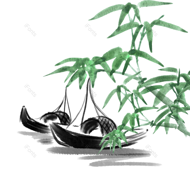 装饰图片,水墨元素,中国风PNG,竹子免抠素材